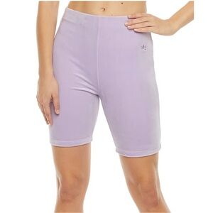 Juicy By Juicy Couture Velour High Rise Bike Short Size XXL Lilac Sky NEW